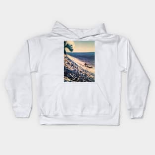 vintage surf poster california Kids Hoodie